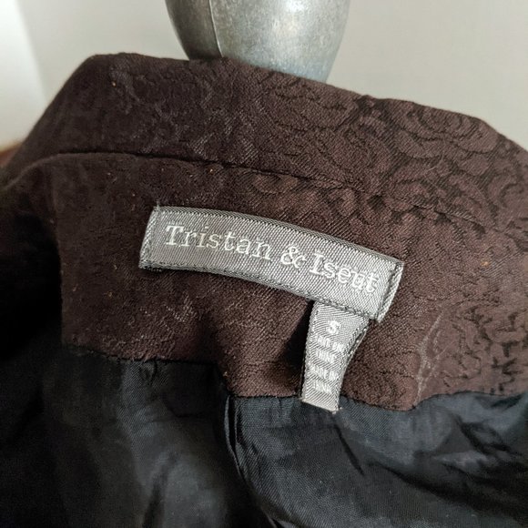 Tristan & Iseut vintage brown brocade jacket with bell sleeves - Picture 13 of 14